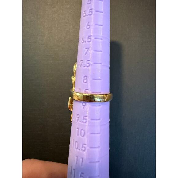 TJ Fallon Jewelry Swirl & Rhinestone Statement Ring size 8.75 - Picture 2 of 7